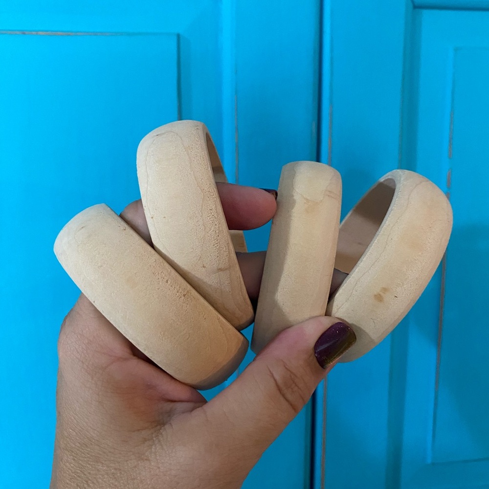 Wooden Bangle Bracelets Wear as is or Reimagined With Your Creativity. Set of 5